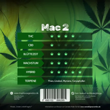 MAC 2 feminisierte Cannabis-Sorte von Traphouse Genetics – hochharzige, labortestete Genetik