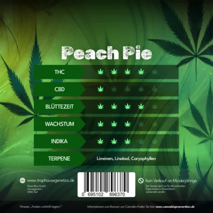 Peach Pie feminisierte Cannabis Sorte von Traphouse Genetics - fruchtig, cremig, labortestet